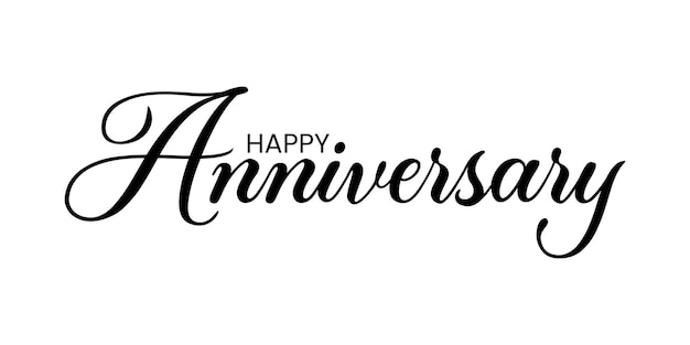 Vector text happy anniversary