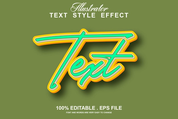 TEXT text effect editable