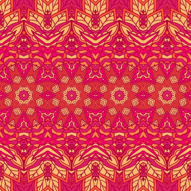 Textile design ethnic detailed print with psychedelic pattern