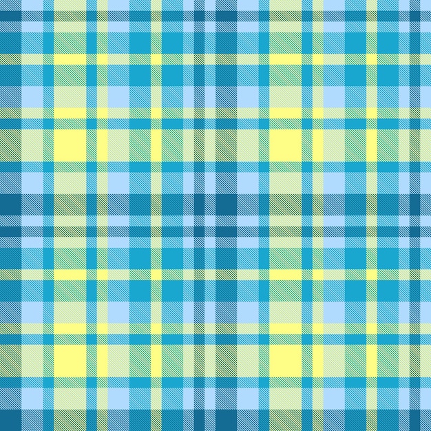 Textile pattern vector of seamless plaid texture with a fabric check background tartan