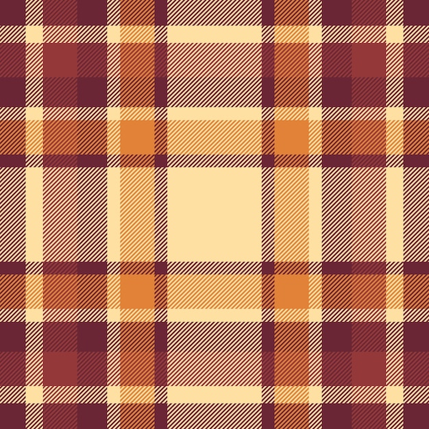 Textile seamless background of plaid texture pattern with a check tartan fabric vector