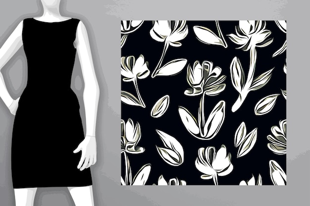 Textile and wallpaper patterns A printable digital illustration work Floral Print designs