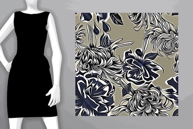 Textile and wallpaper patterns A printable digital illustration work Floral Print designs