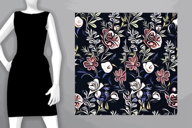 Textile and wallpaper patterns A printable digital illustration work Floral Print designs