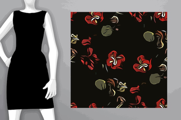 Textile and wallpaper patterns A printable digital illustration work Floral Print designs