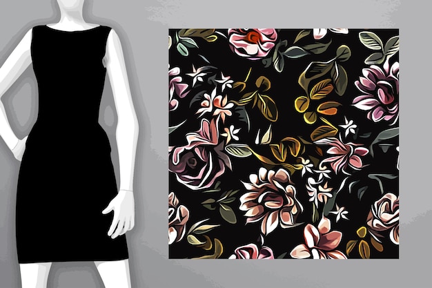 Textile and wallpaper patterns A printable digital illustration work Floral Print designs