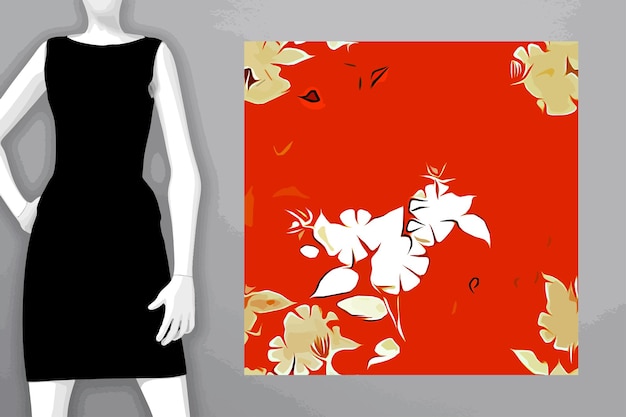 Vector textile and wallpaper patterns a printable digital illustration work floral print designs