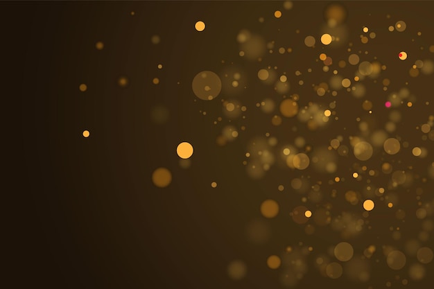 Texture glitter and elegant for Christmas. Sparkling magical gold yellow dust particles. Magic concept. Abstract transparent background with bokeh effect.