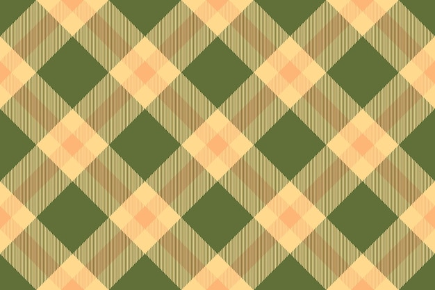 Texture seamless fabric of tartan background plaid with a vector pattern check textile in lime and amber colors