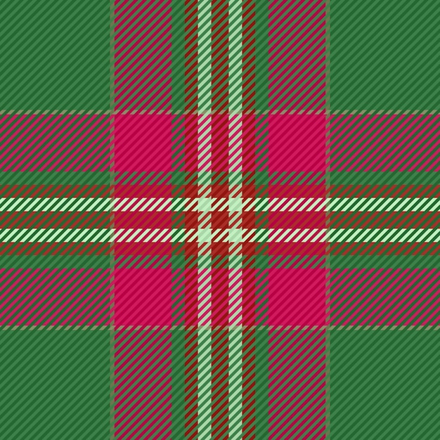 Texture textile plaid of pattern fabric background with a vector seamless tartan check in green and pink colors