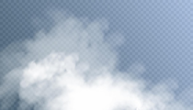 Textured special effects of steam, smoke, fog, clouds. Vector isolated smoke PNG