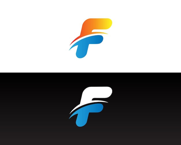 TF F and FT initial letter logo design vector graphic illustration