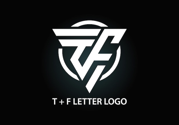 TF Letter Logo Design Creative T F Letters icon vector