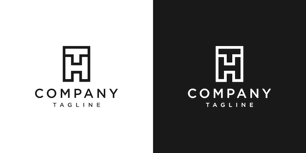 TH monogram logo icon symbol template