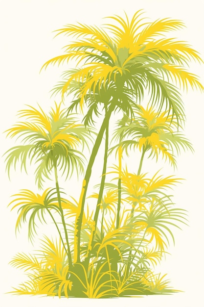 Thai coconut tree patterns with tropical elements