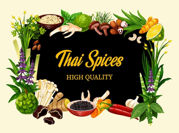 Thai cuisine spices and herbs cooking seasonings