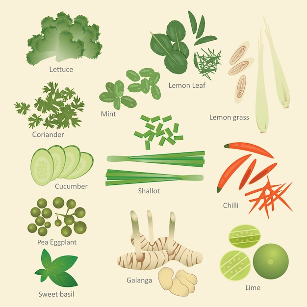 Thai food ingredients