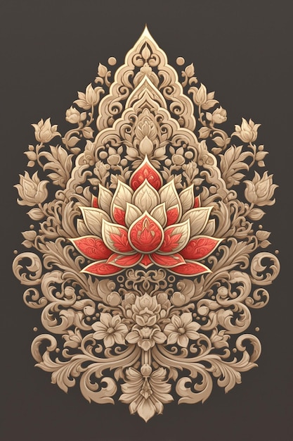 Thai Lanna patterns with intricate designs