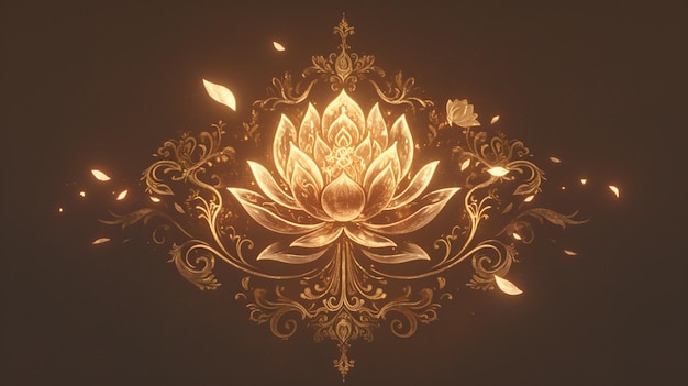 Thai lotus flower patterns with sacred symbolism