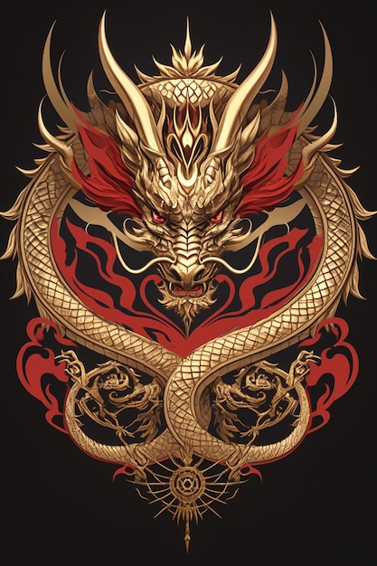 Thai naga patterns with mythical elements