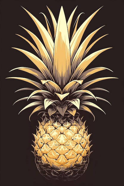 Thai pineapple motifs with spiky designs