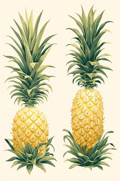 Thai pineapple motifs with spiky designs