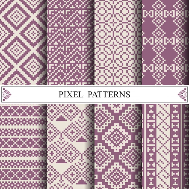 Thai pixel pattern for making fabric textile or web page background.