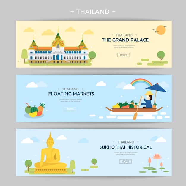 Thailand concept banners