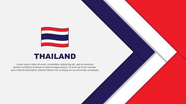 Thailand Flag Abstract Background Design Template Thailand Independence Day Banner Cartoon Vector Illustration Thailand Cartoon