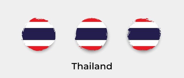 Thailand flag grunge bubbles icon vector illustration