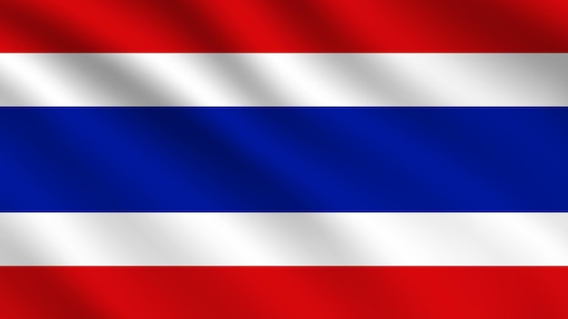 Thailand realistic flags