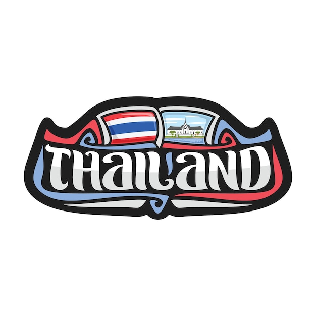 Thailand Sticker Flag Logo Badge Travel Souvenir Illustration