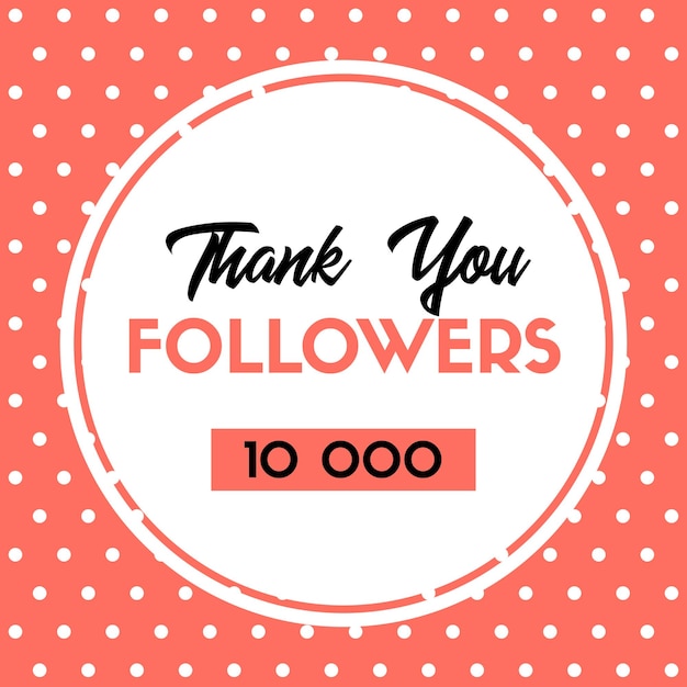 Thank you 10000 followers Card for social media