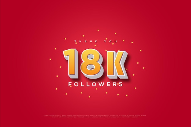 Thank you 18k followers on pink   and yellow glitter