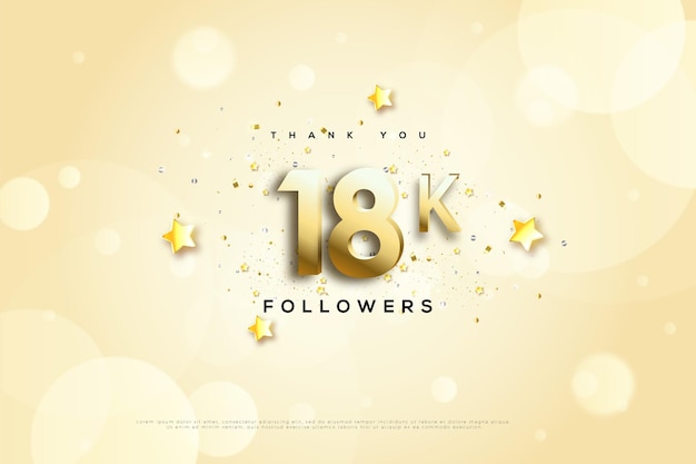 Thank you 18k followers with some gold stars  