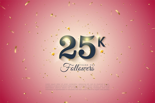 Thank you to 25k followers with gradient and gold speckled backgrounds.