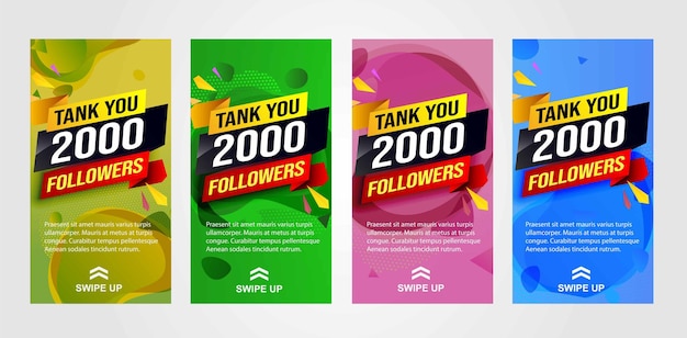 thank you 2k 2000 followers tag Banner design template for marketing Last chance promotion