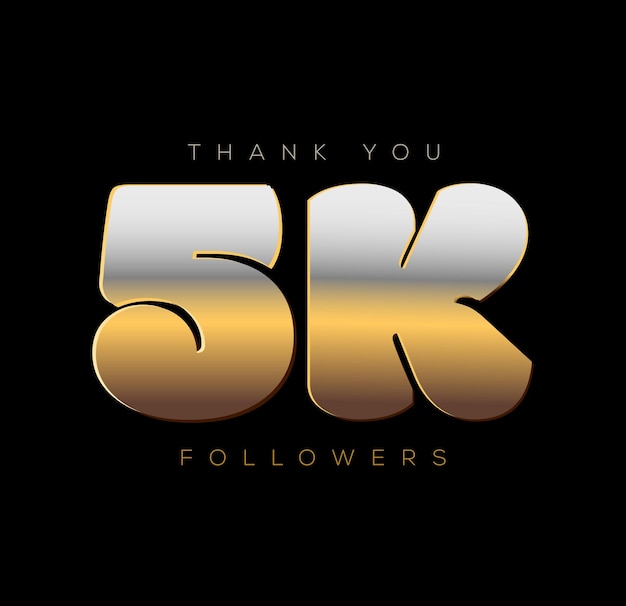 Thank You 5K followers thanking post to social media followers