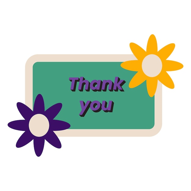 thank you board retro style sticker