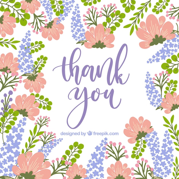 Thank you card lavender design