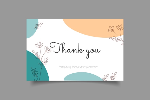 Thank you card template