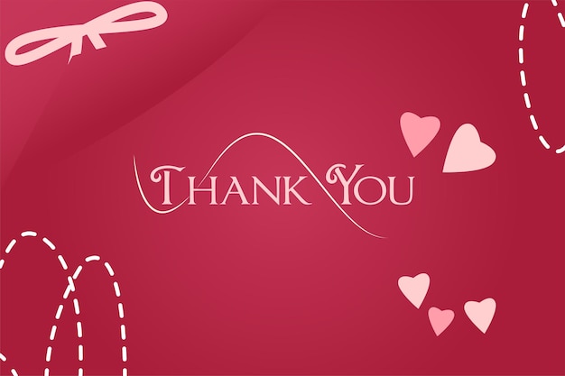 Thank you card with a love theme for the people we love