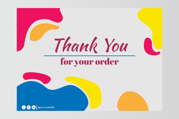 thank you card for your order