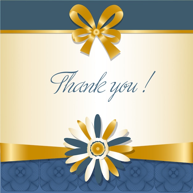 Vector thank you card