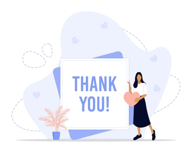 Vector thank you concept illustration