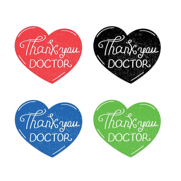 Thank you Doctor Thank you message doctors saving coronavirus Sticker Heart Symbol