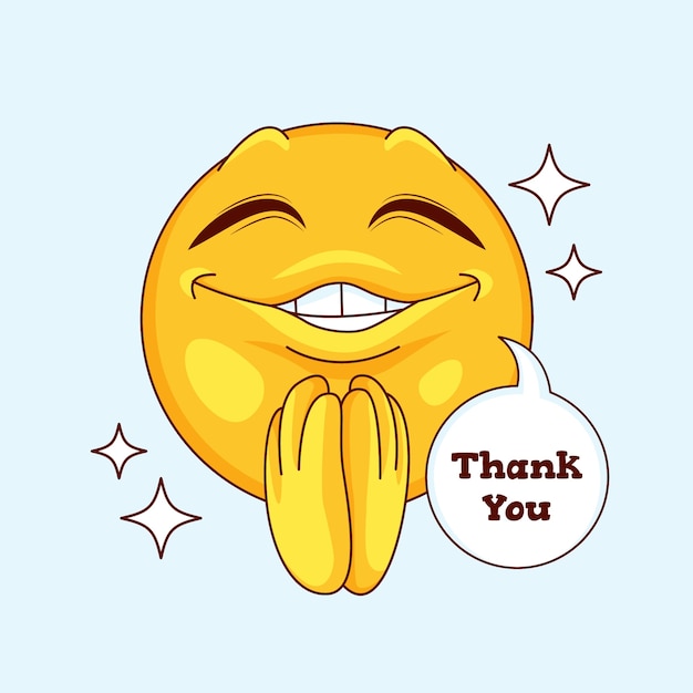 Thank you emoji illustration