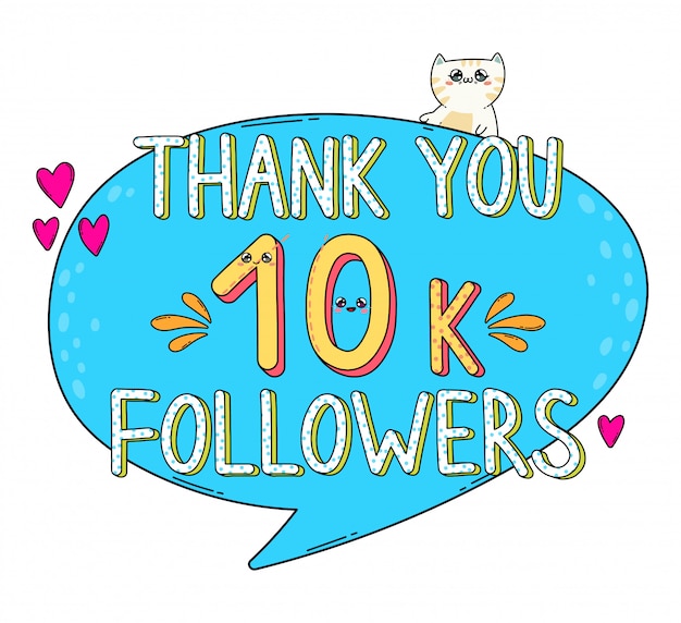 Thank you followers 10k in Japan Kawaii style