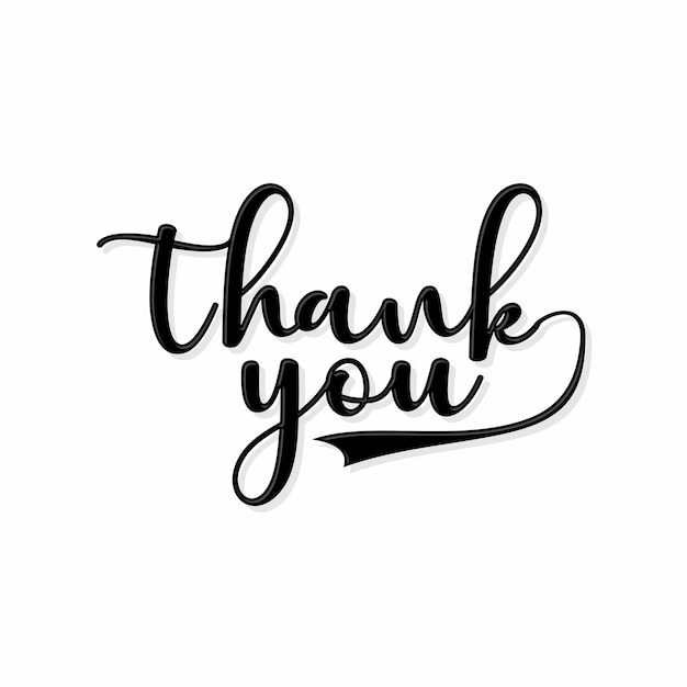 Thank You handwritten inscription Vector EPS 10