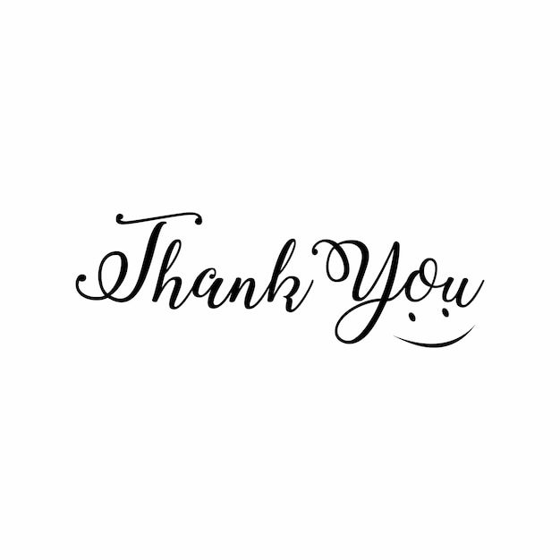 Thank You handwritten inscription Vector EPS 10